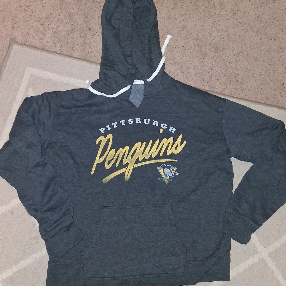 47 Brand Gray Pittsburgh Penguins Hoodie